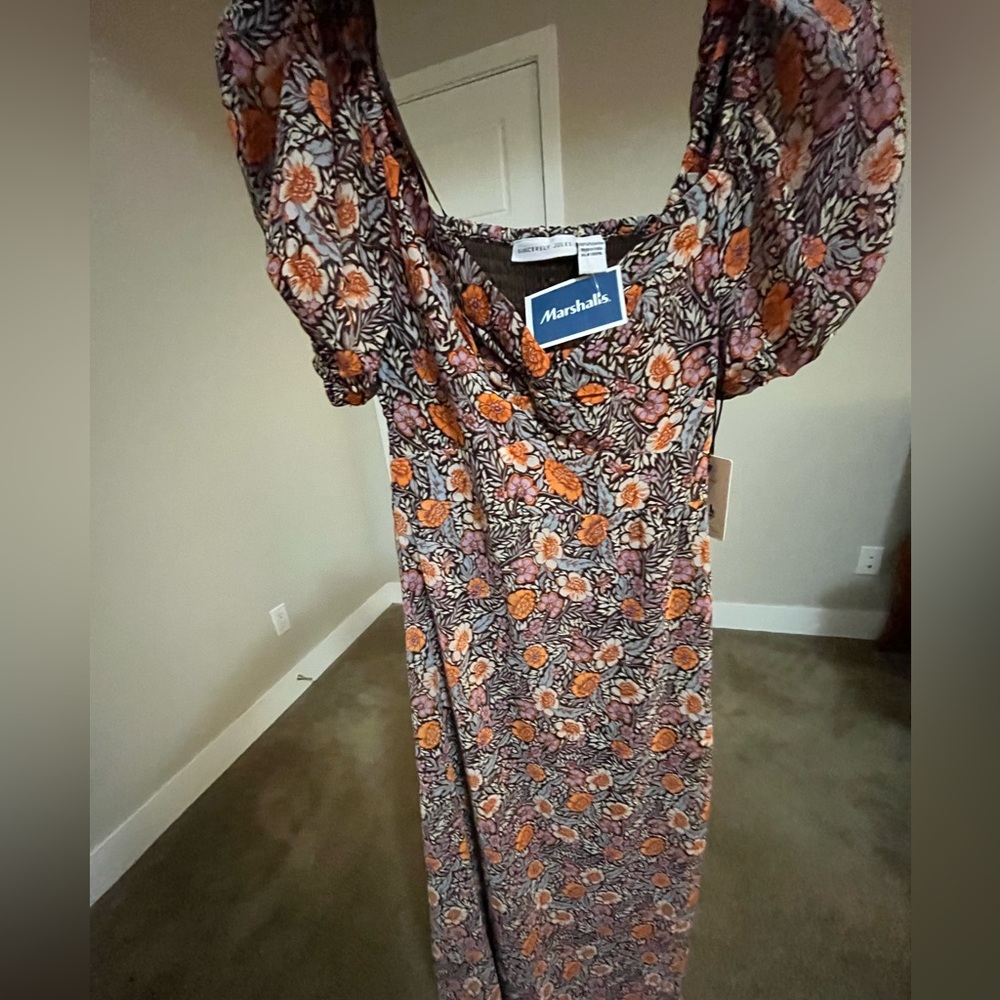 NWT Sincerely Jules Autumnal floral midi dress, XS - Picture 3 of 7